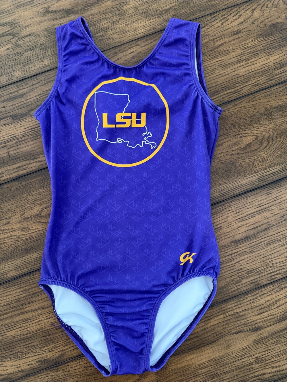 GK Purple and Gold LSU Athletic Leotard
